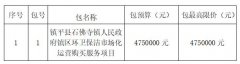 镇平县石佛寺镇人民政府镇区环卫保洁市场化运营购买服务项目招标公告