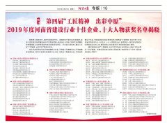 公司荣获河南工程监理行业“十佳企业”、“十大人物”!